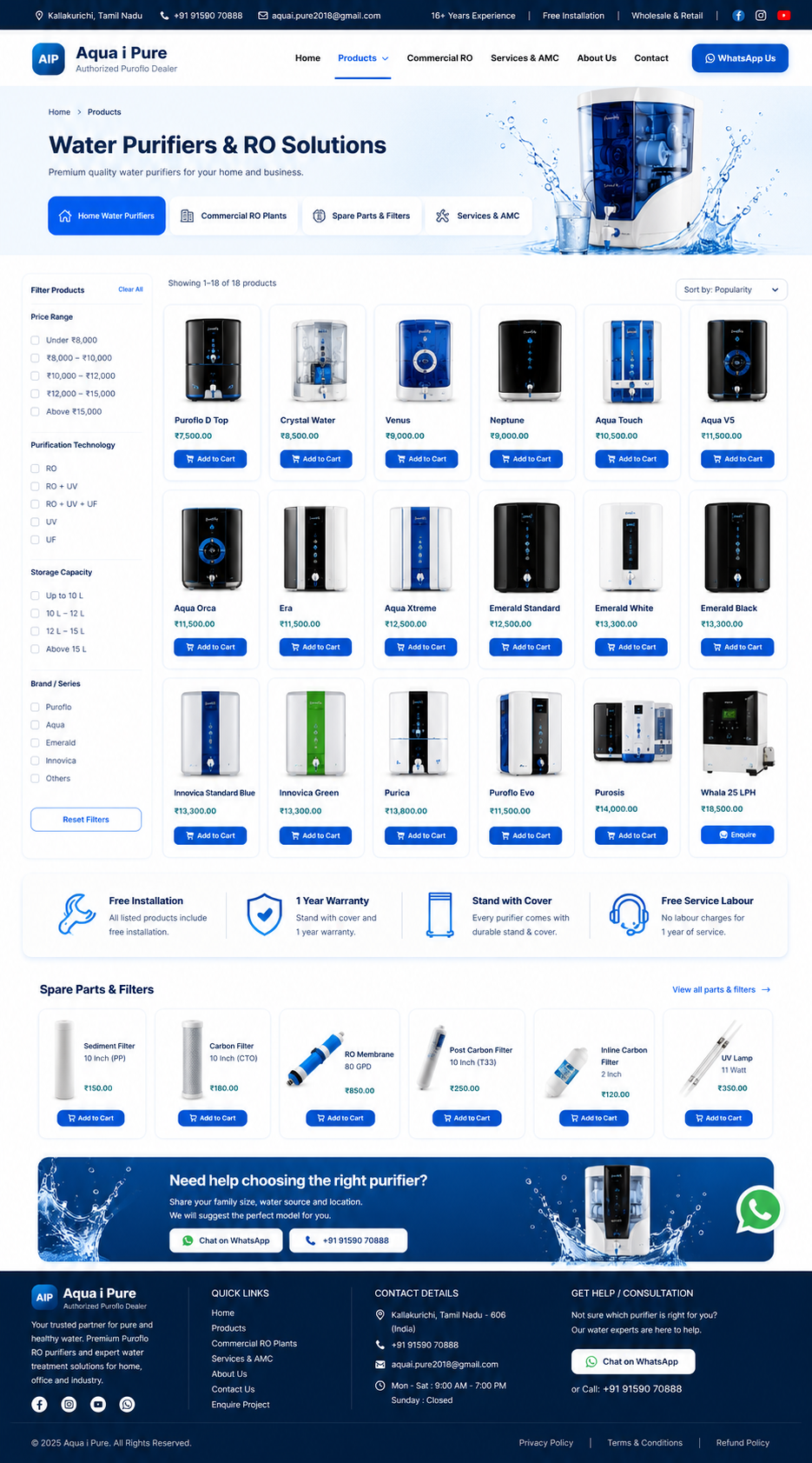 Water Purifiers & RO Solutions